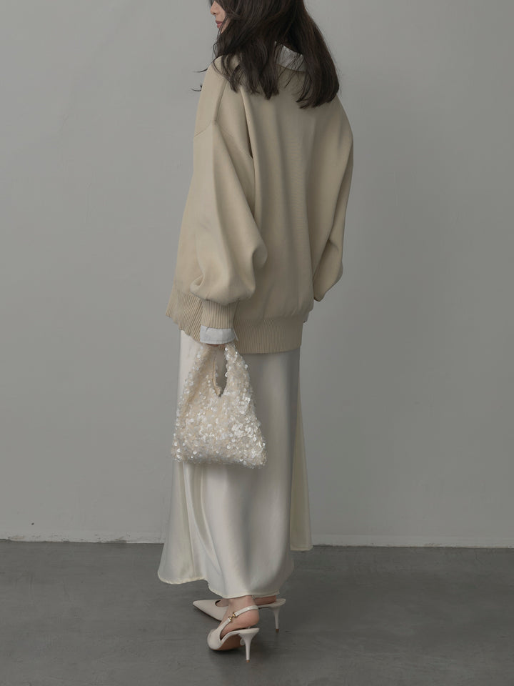 [予約]ナローAラインサテンスカート