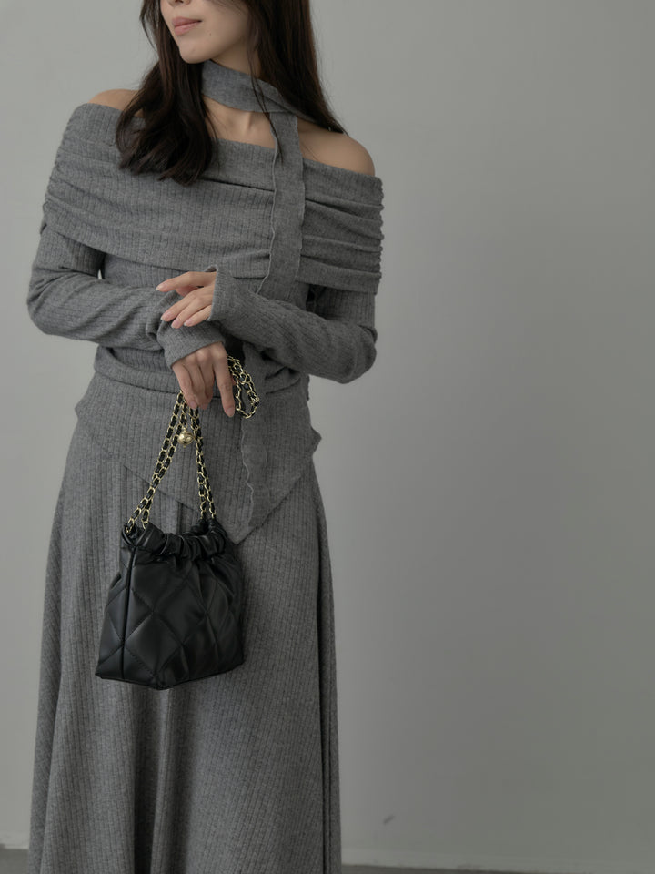 リブニットオフショルSETUP