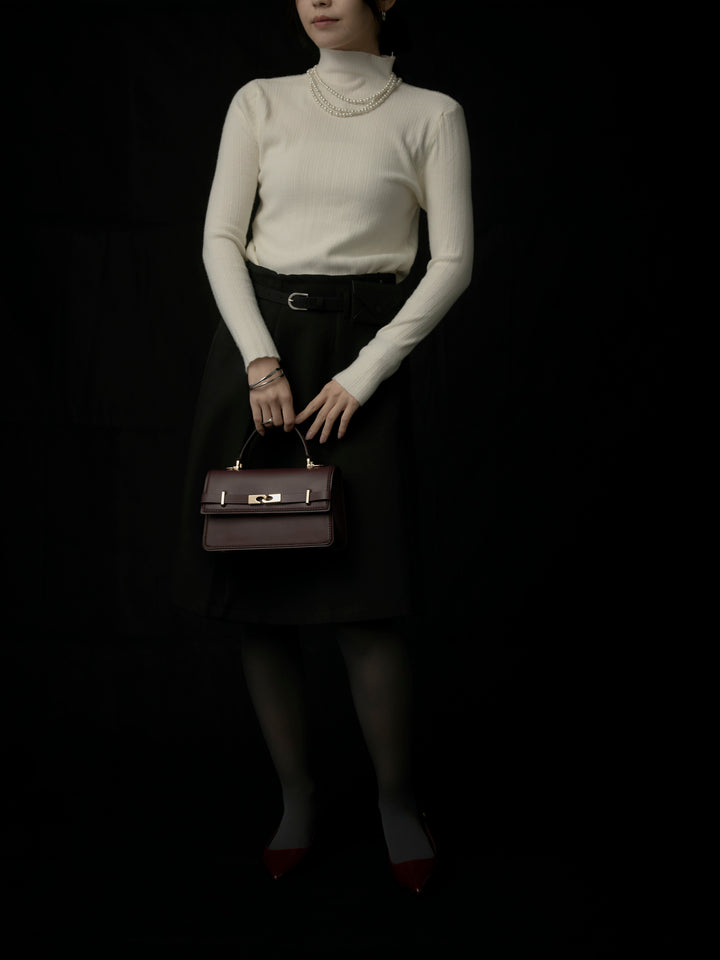 ウエストポーチ付きミディスカート