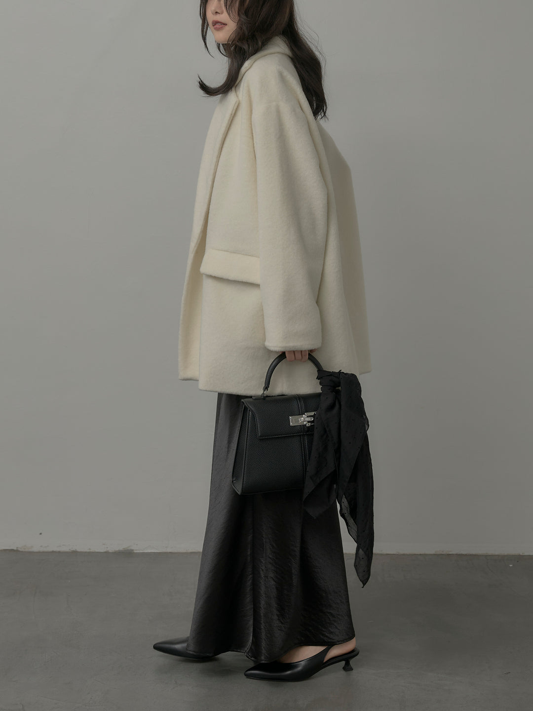 [予約]ナローAラインサテンスカート