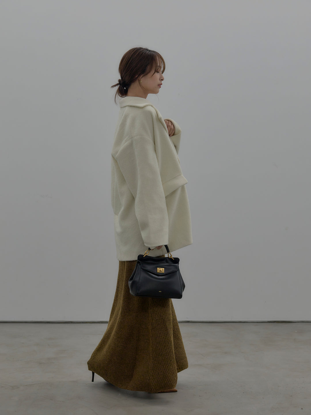 リュクスリブニットロングドレス