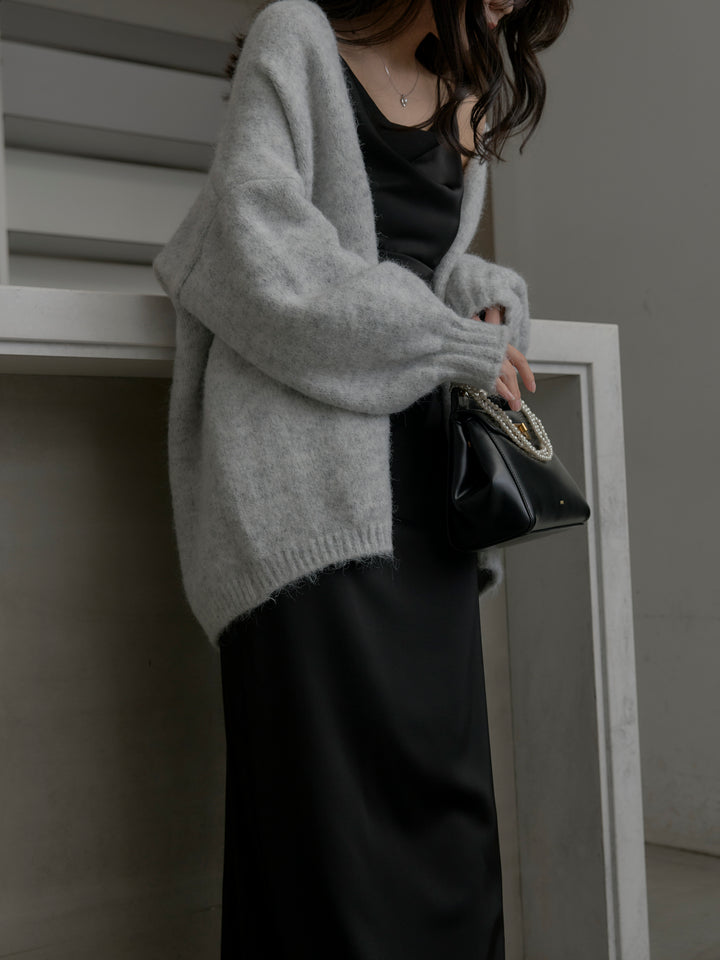 モヘアライクオーバーニットカーディガン