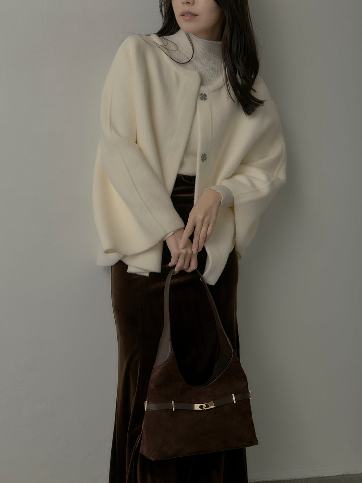 マフラー付き2WAYケープコート