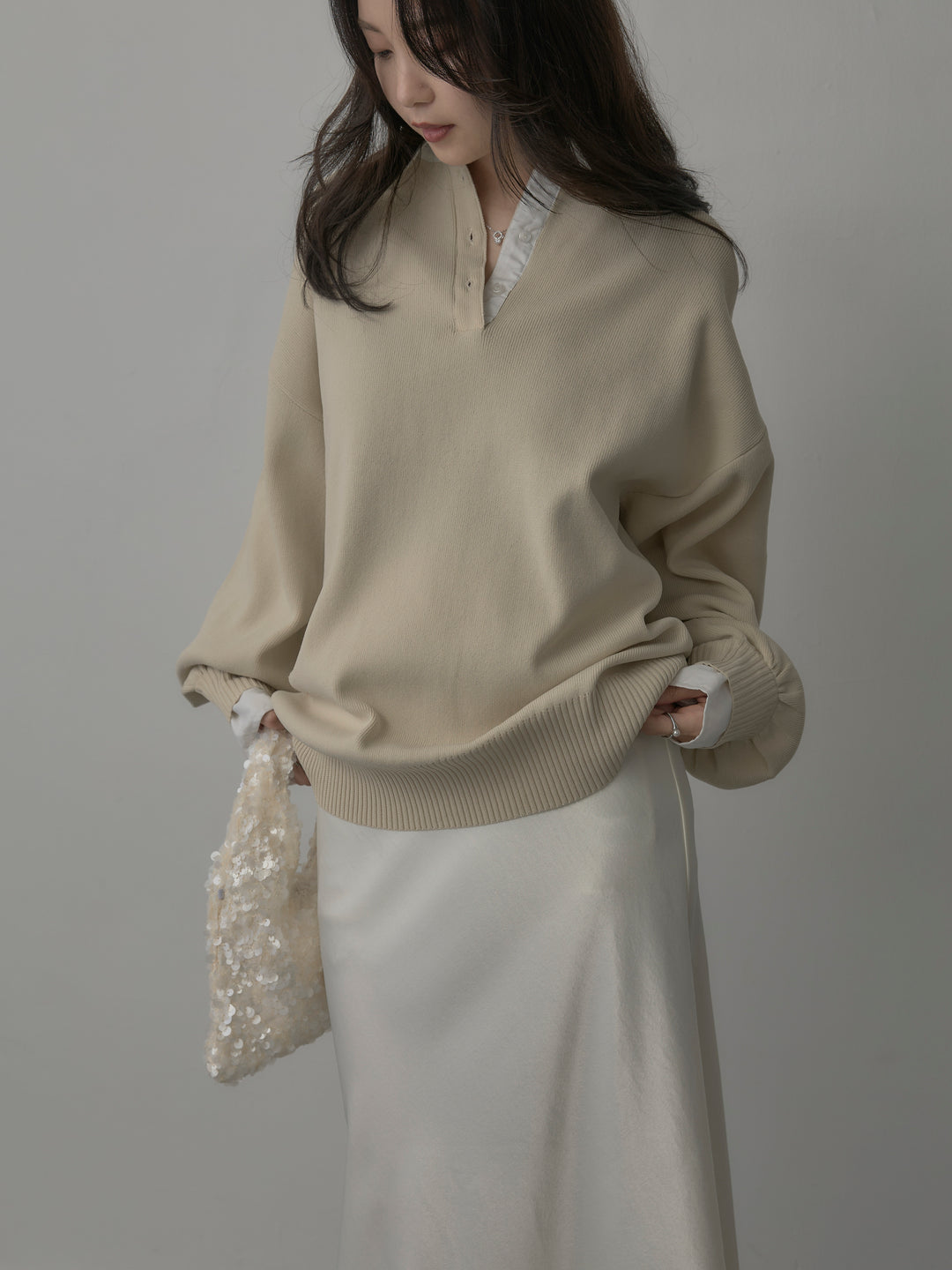 [予約]襟付きポロトップス