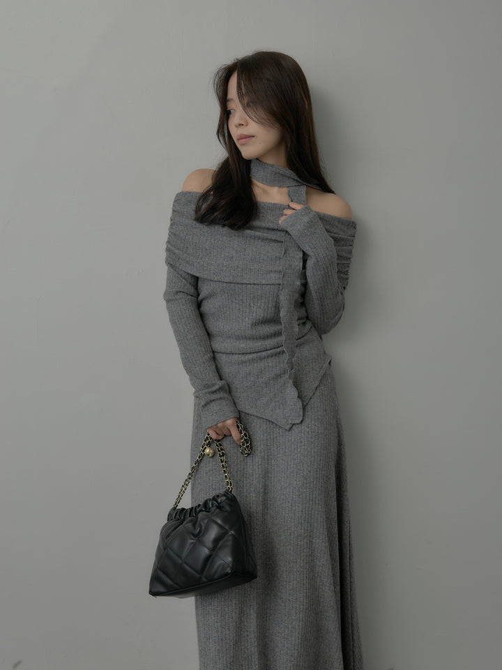 リブニットオフショルSETUP