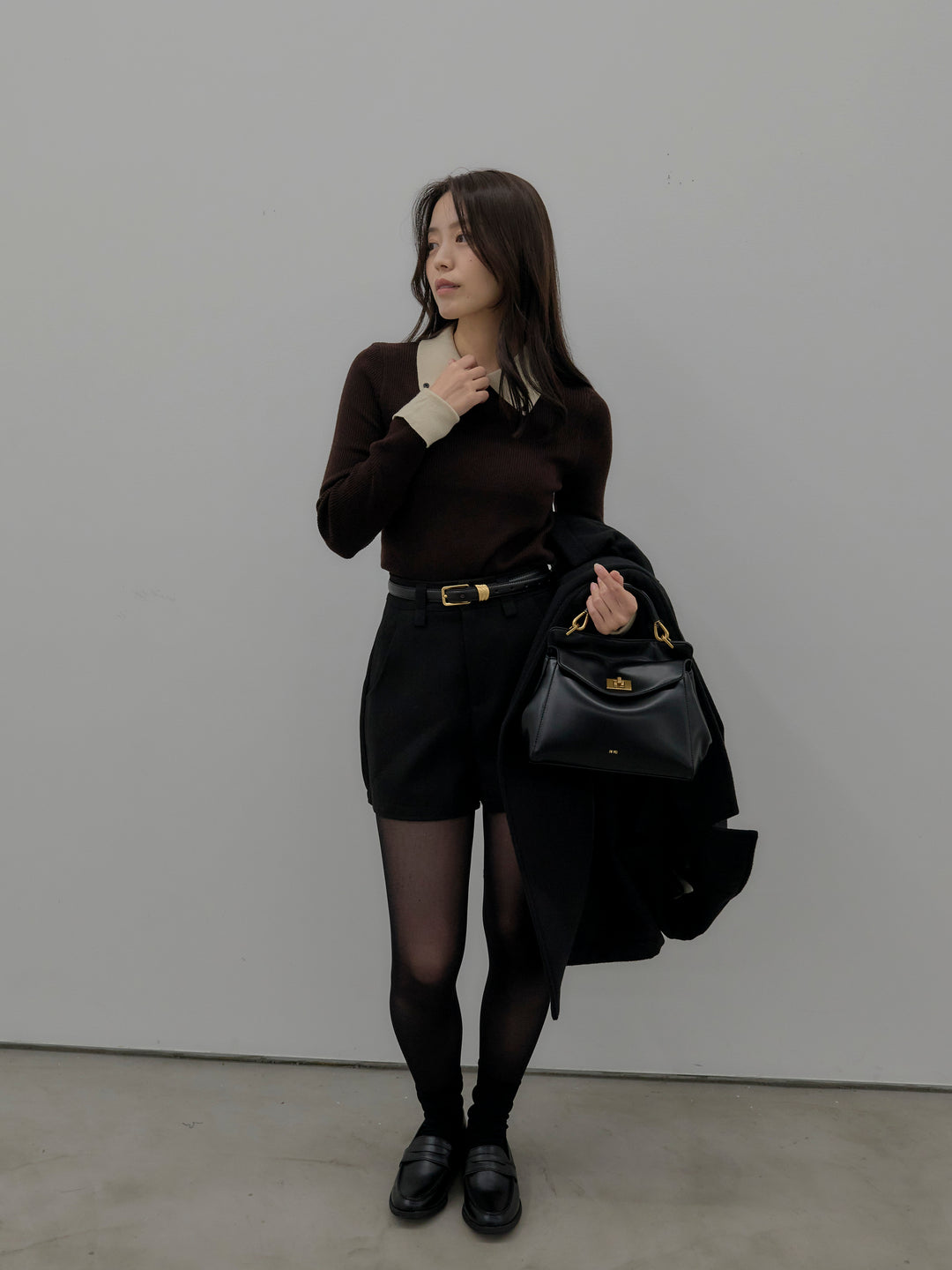 ウールタッチミニショートパンツ