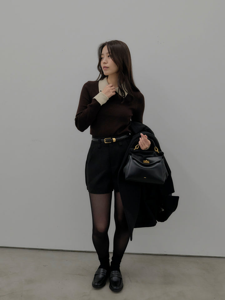 ウールタッチミニショートパンツ