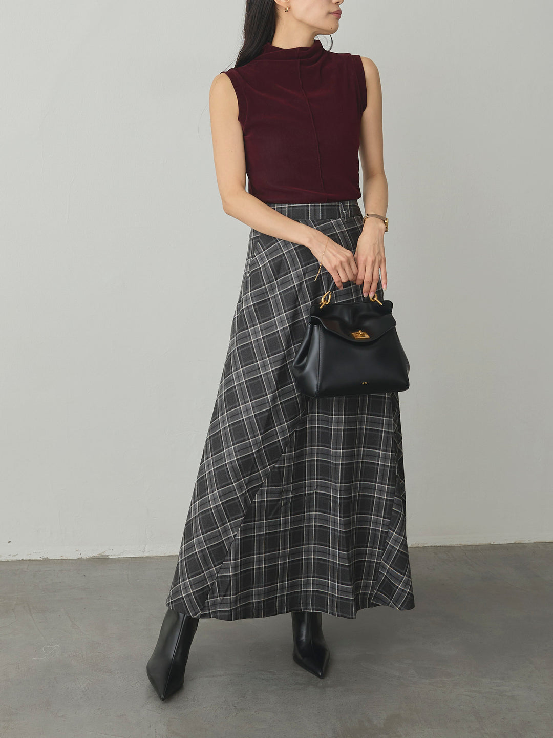 [予約]メッシュベロアノースリーブトップス