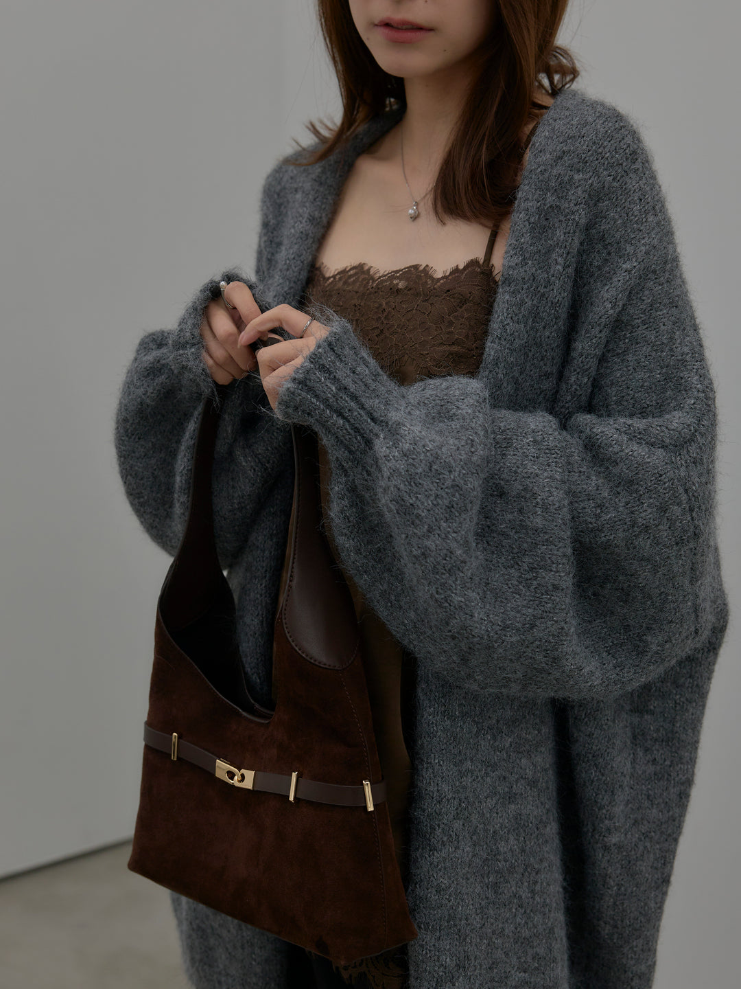 レースサテンキャミソール