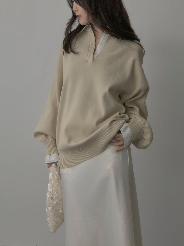 【SET】襟付きポロトップス+襟付きポロトップス(2set)