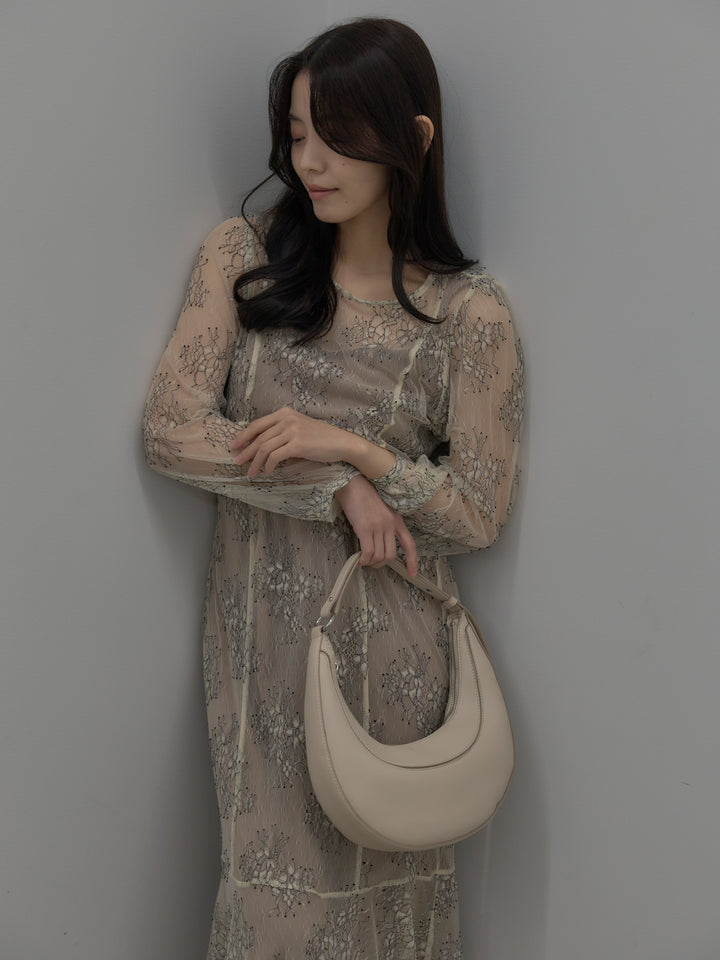 【essential】レディシルエットレースドレス