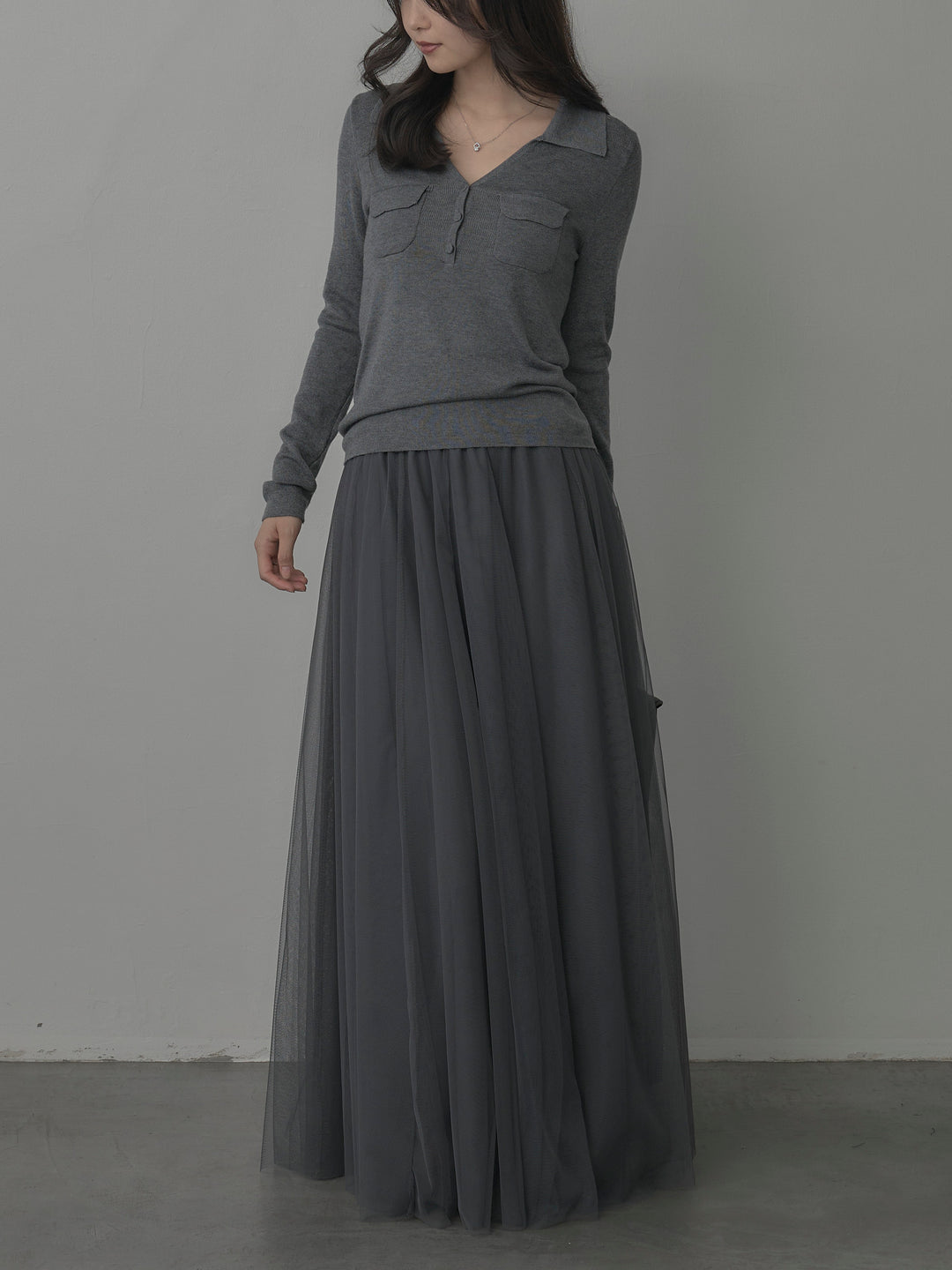 [予約]ボリュームチュールスカート【S】