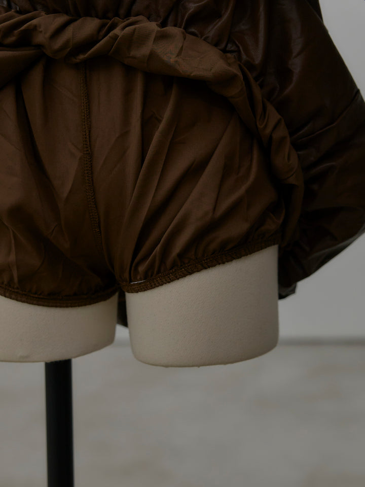 ソフトレザーバルーンミニスカート