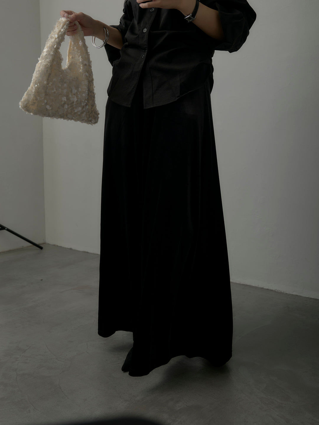 ベロアフレアロングスカート