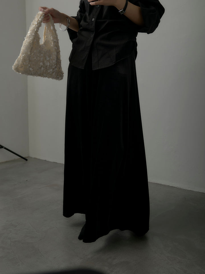 ベロアフレアロングスカート