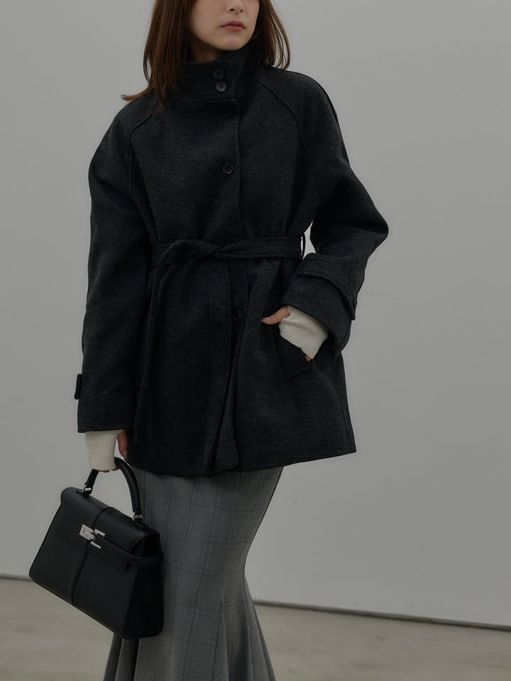 キルティングライナーウールミディアムコート