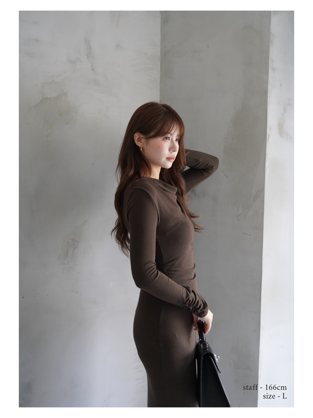 【Essential】Drape soft touch fit one piece
