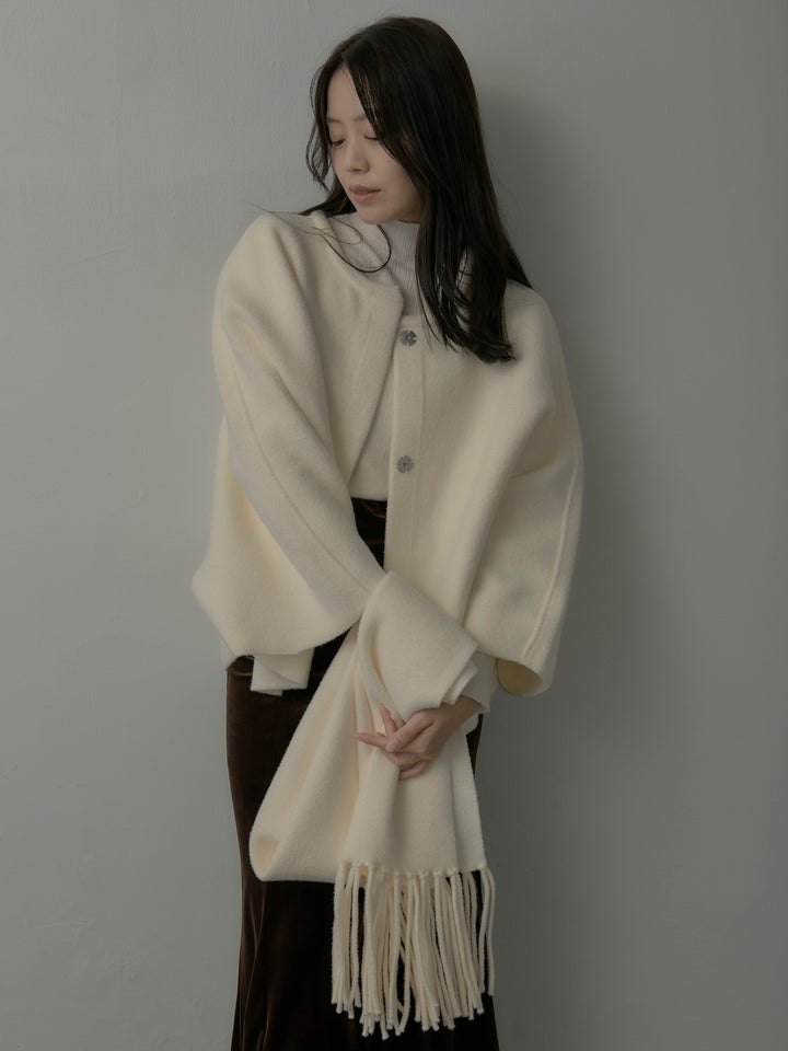 マフラー付き2WAYケープコート