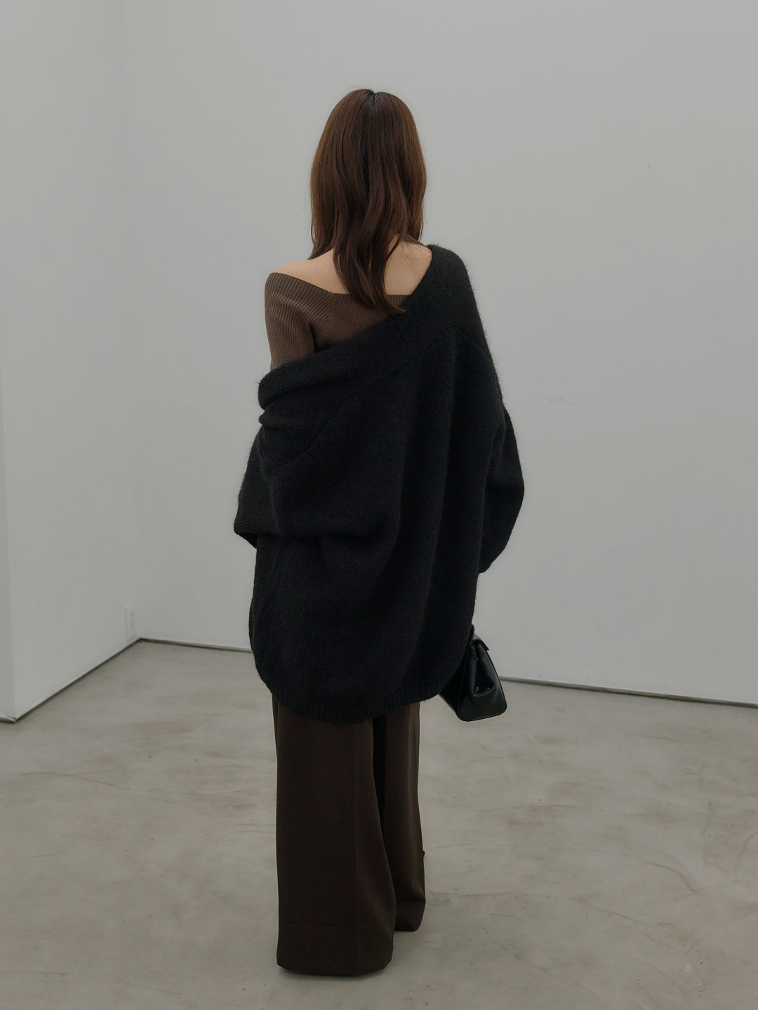 【SET】スクエアネックリブニット+ウエストリボンワイドパンツ(2set)