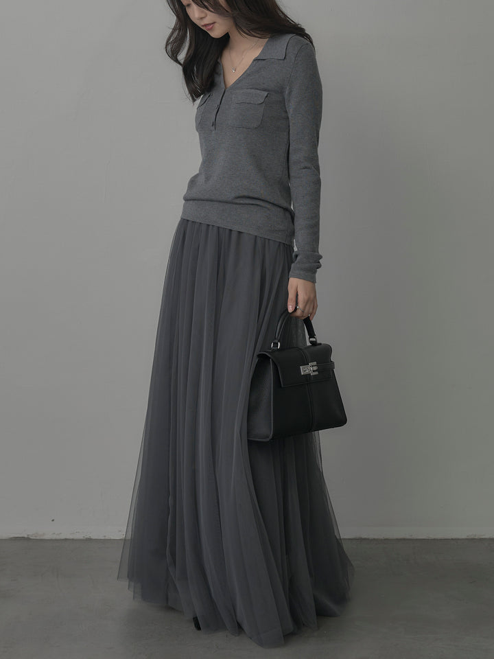 [予約]ボリュームチュールスカート【M】