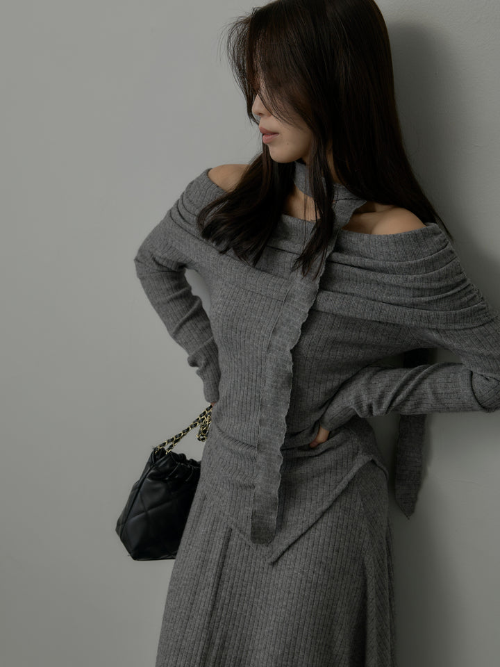 リブニットオフショルSETUP