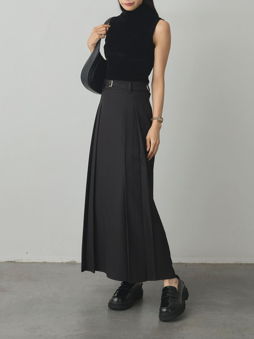 [予約]メッシュベロアノースリーブトップス