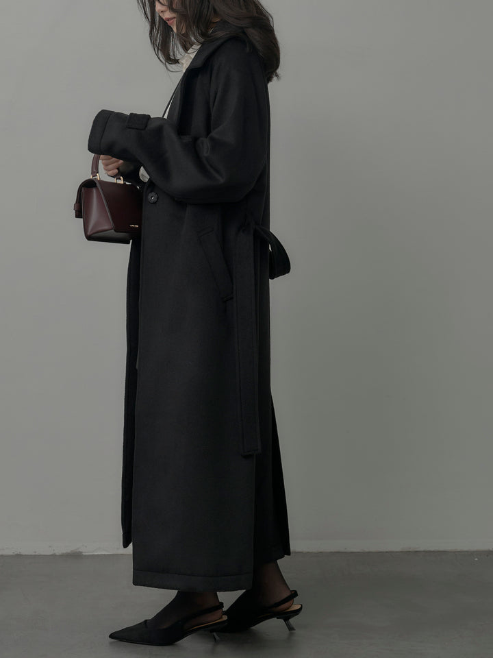 【Essential】ソフトウールリバートレンチコート