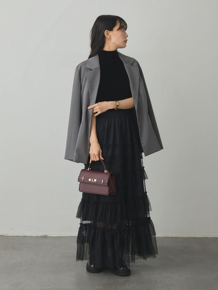 [予約]ドットチュールティアードスカート