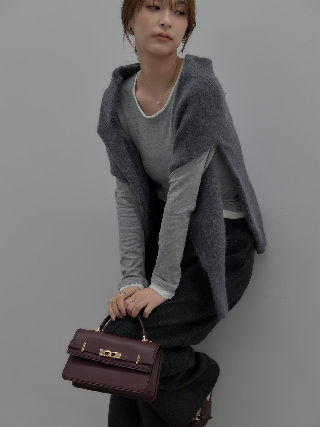 バイカラーレイヤードカットソー