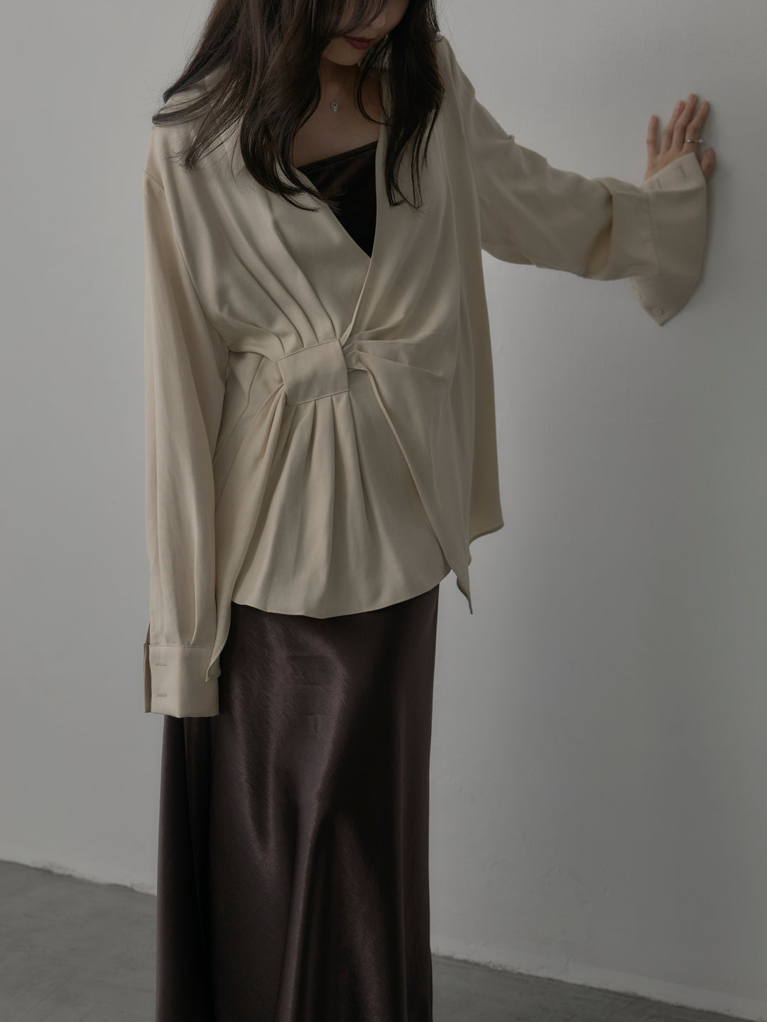 [予約]フロントラップデザインシャツ