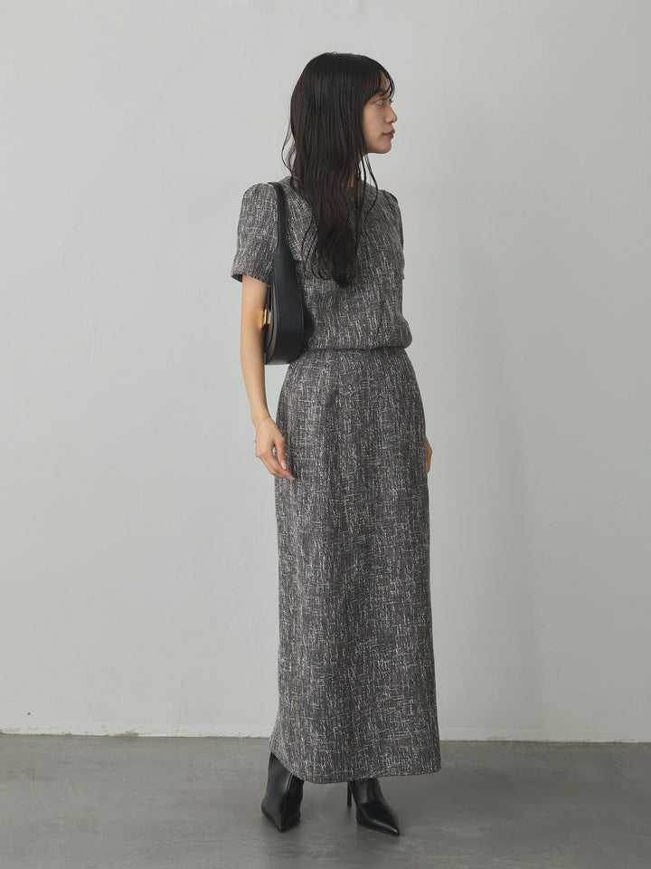 【Essential】ツイードペンシルスカート