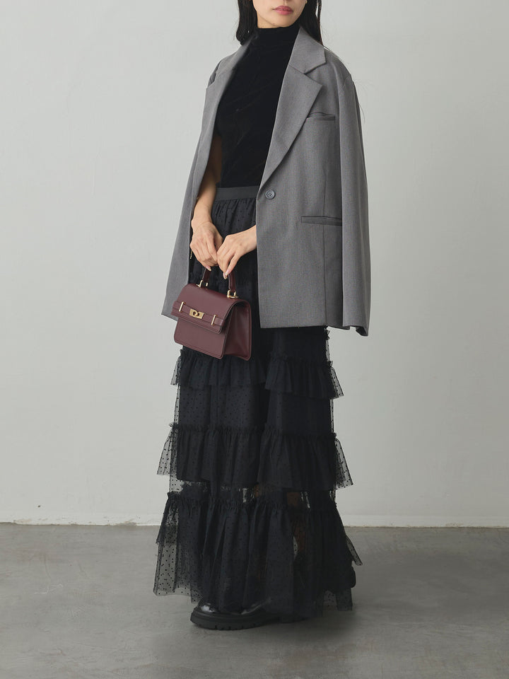 [予約]ドットチュールティアードスカート