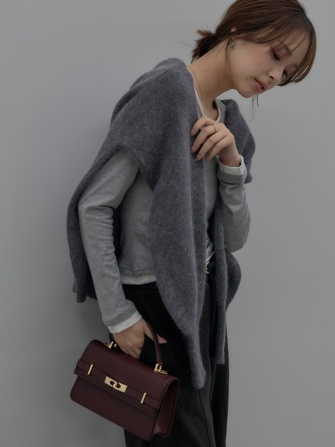 バイカラーレイヤードカットソー