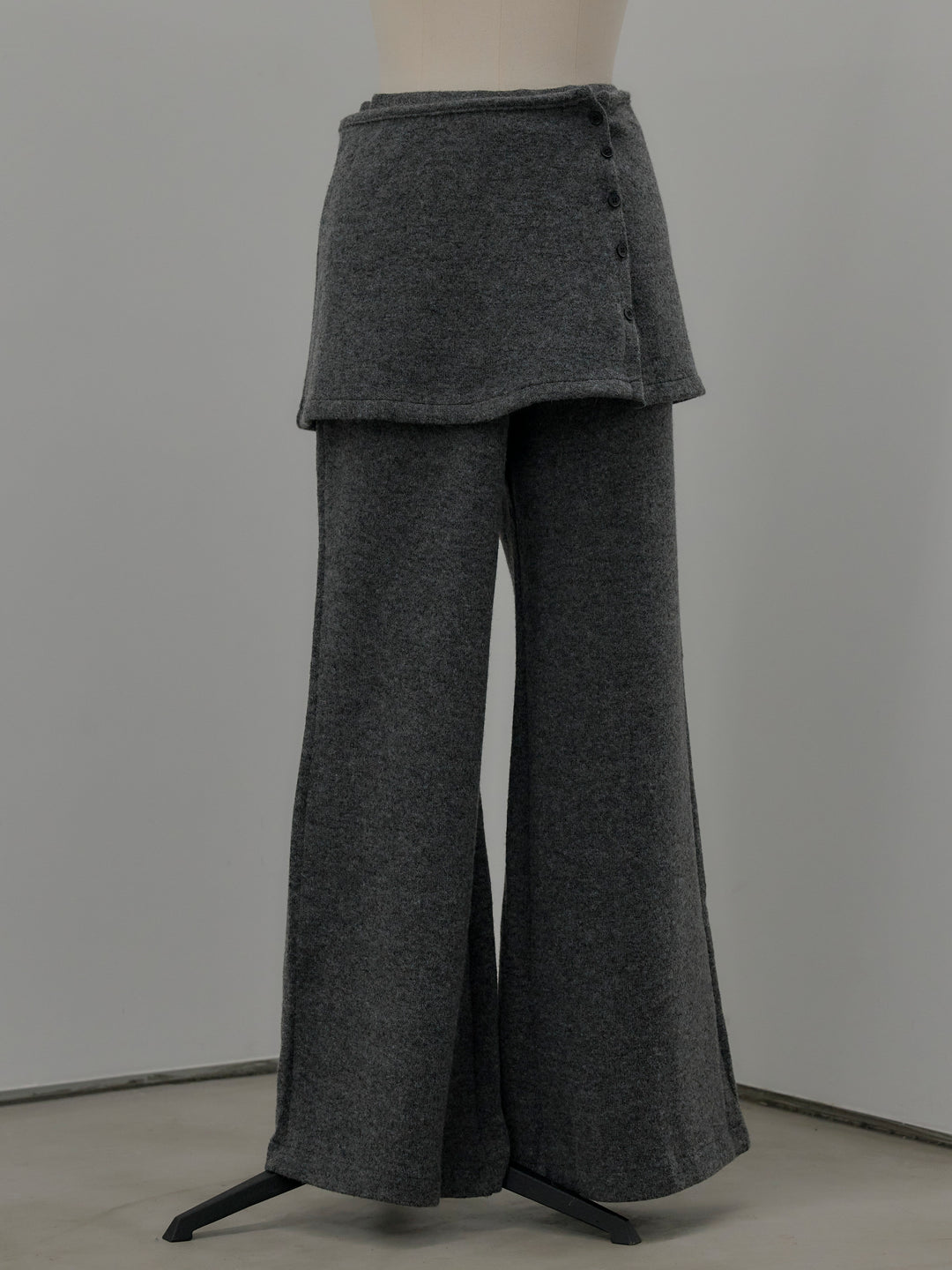 ミックスヤーンニットラップパンツ