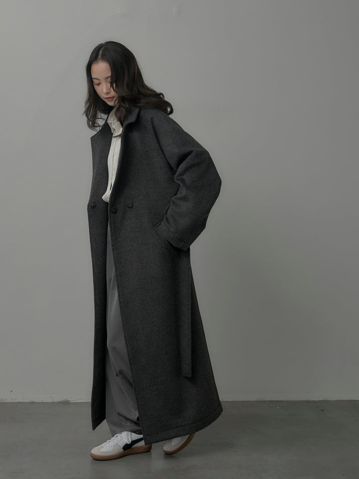 【Essential】ソフトウールリバートレンチコート