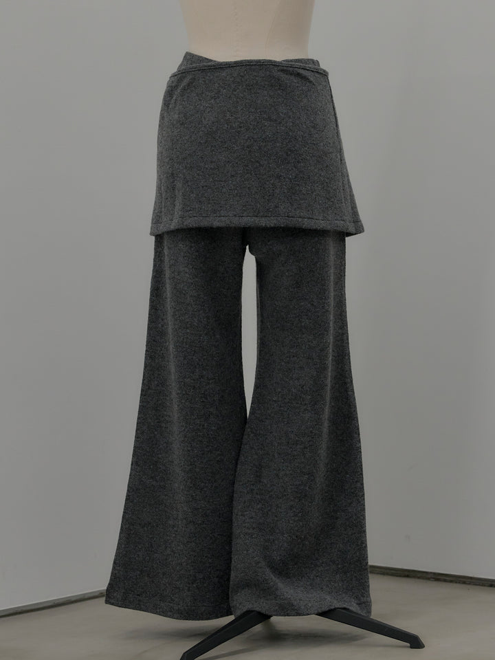 ミックスヤーンニットラップパンツ