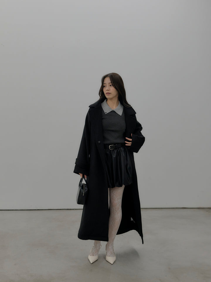 ソフトレザーバルーンミニスカート