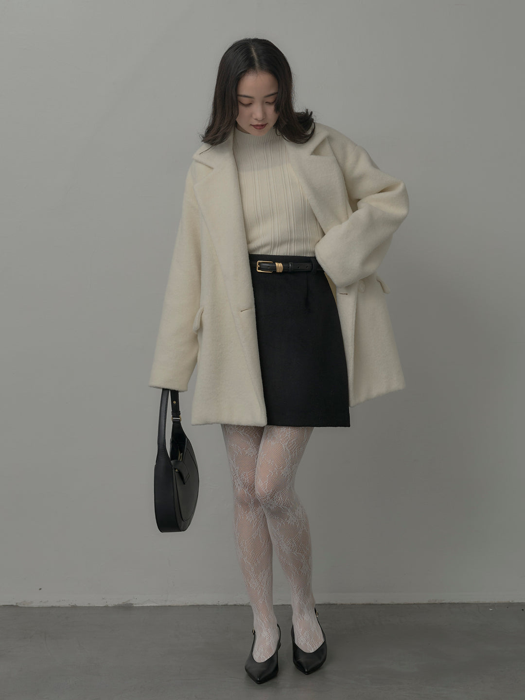 【Essential】ウールタッチミニスカート