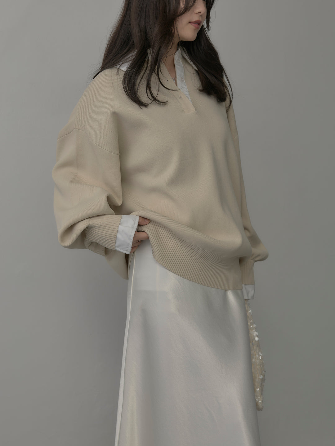 [予約]襟付きポロトップス