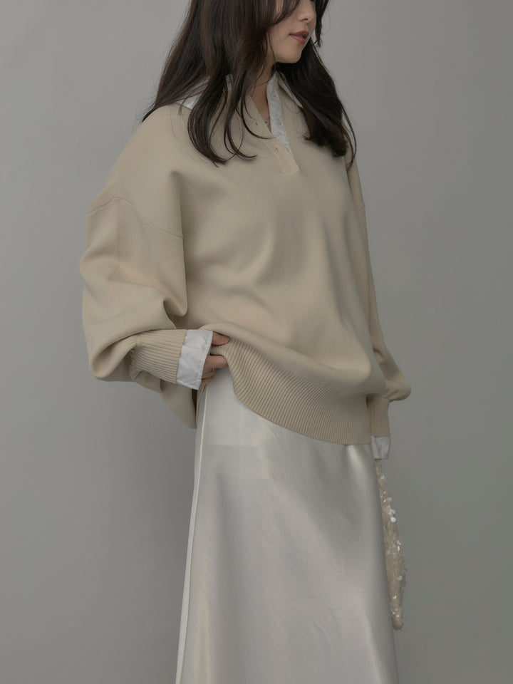 [予約]襟付きポロトップス