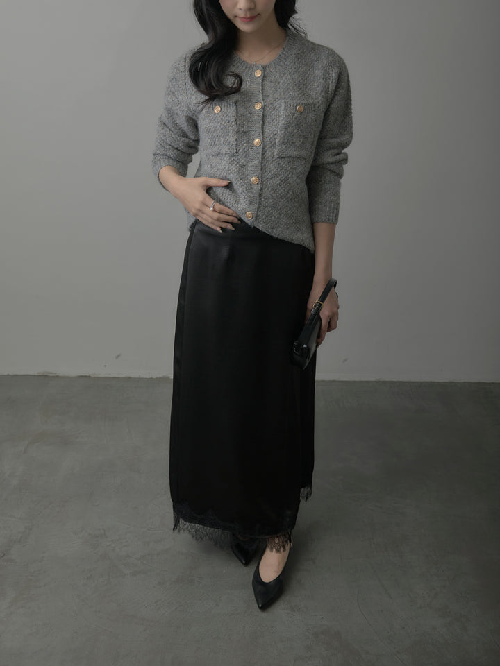 MIXニットゴールドボタンニットカーディガン