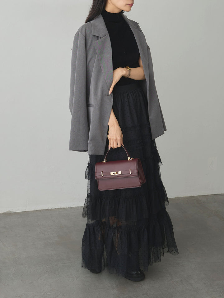 [予約]ドットチュールティアードスカート