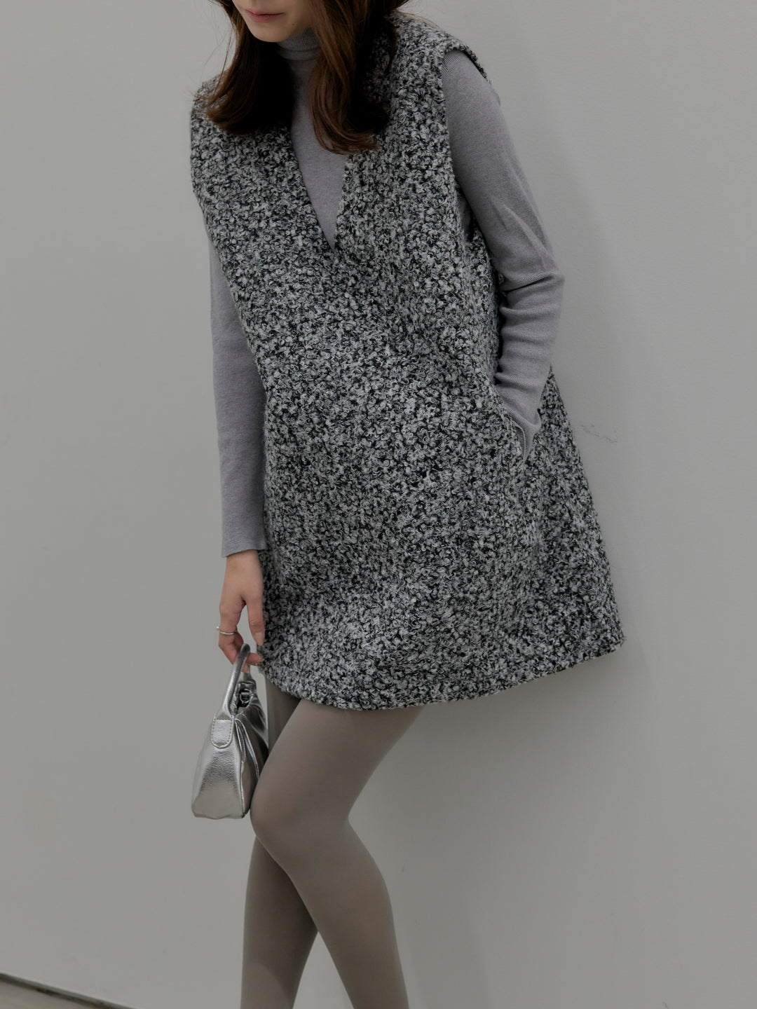 ブークレVネックミニワンピース