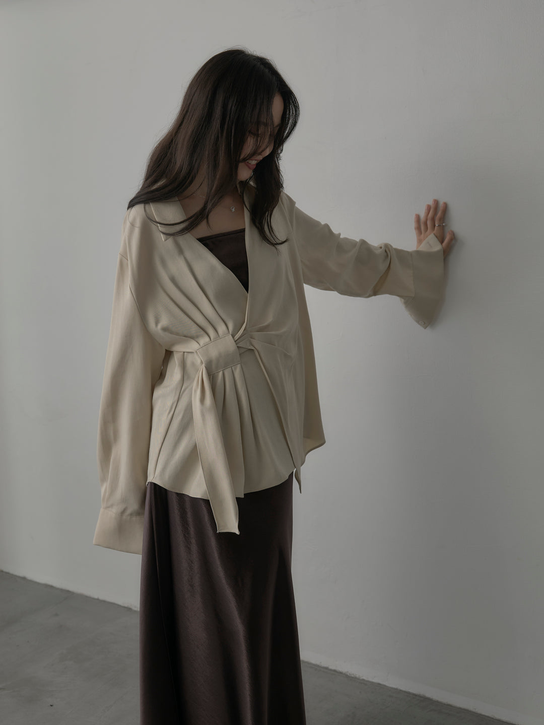 [予約]フロントラップデザインシャツ