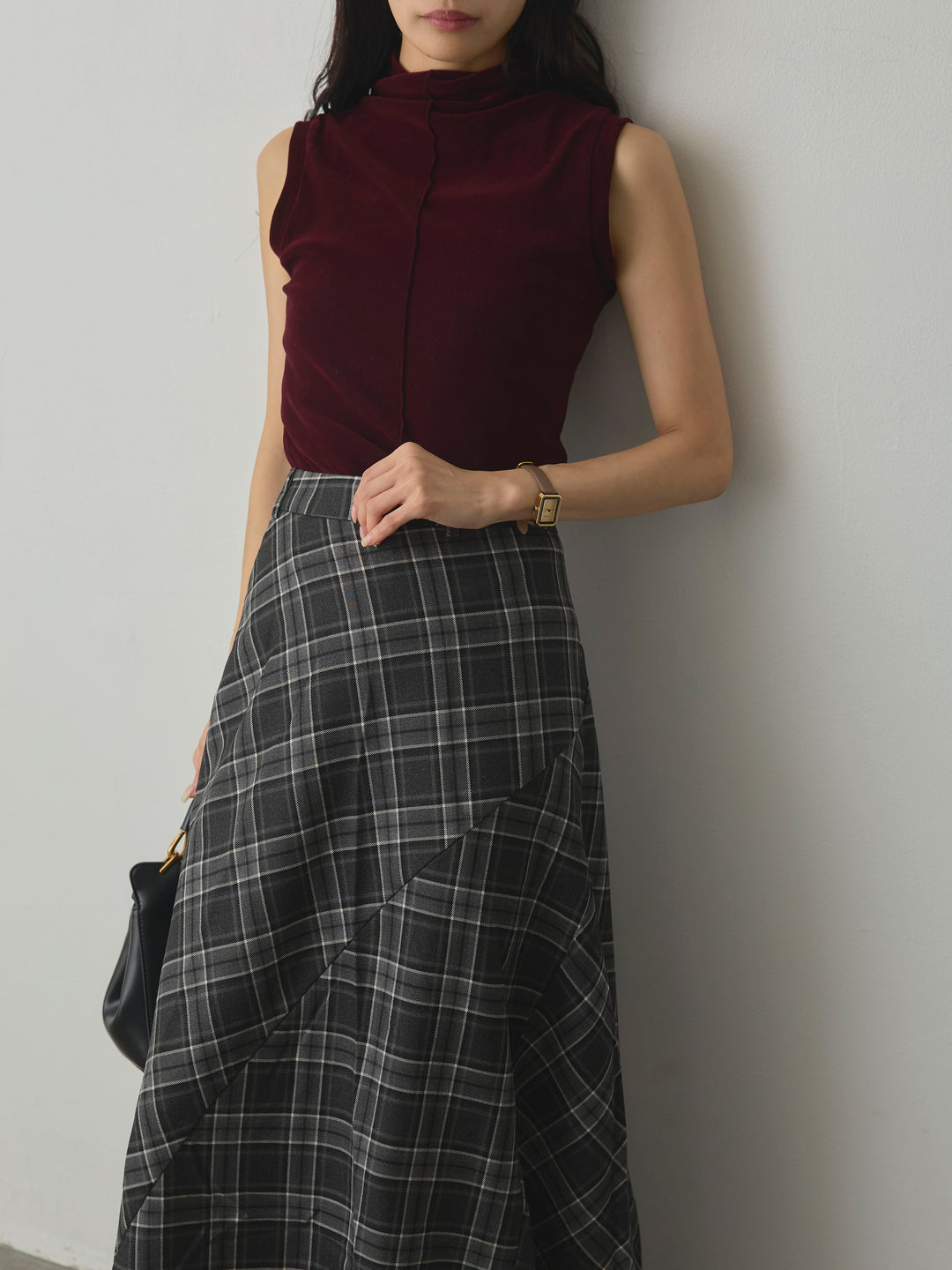 [予約]メッシュベロアノースリーブトップス