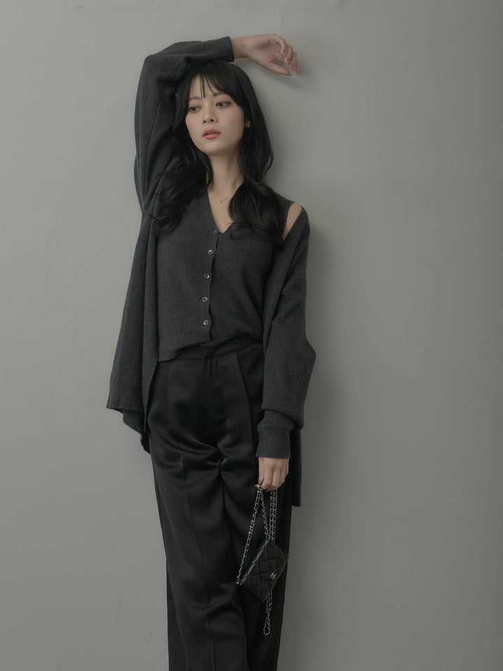 カーディガン&ニットベストアンサンブルSET