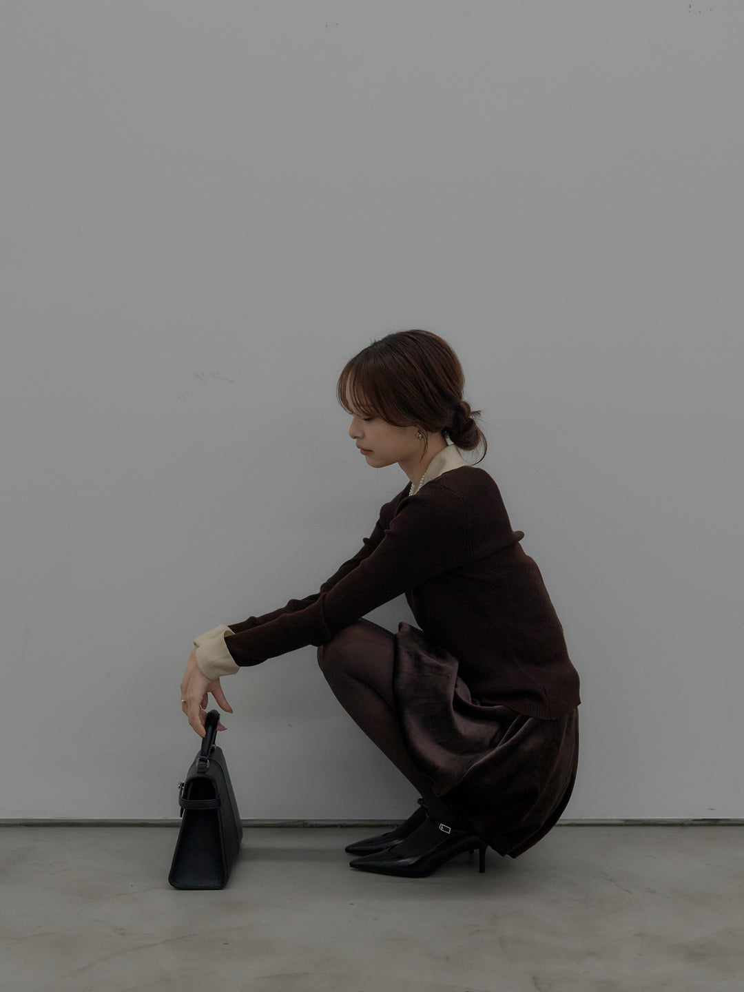 ベロアバルーンミニスカート(インパン付き)