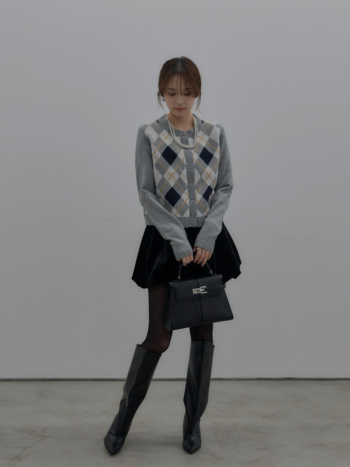 ベロアバルーンミニスカート(インパン付き)