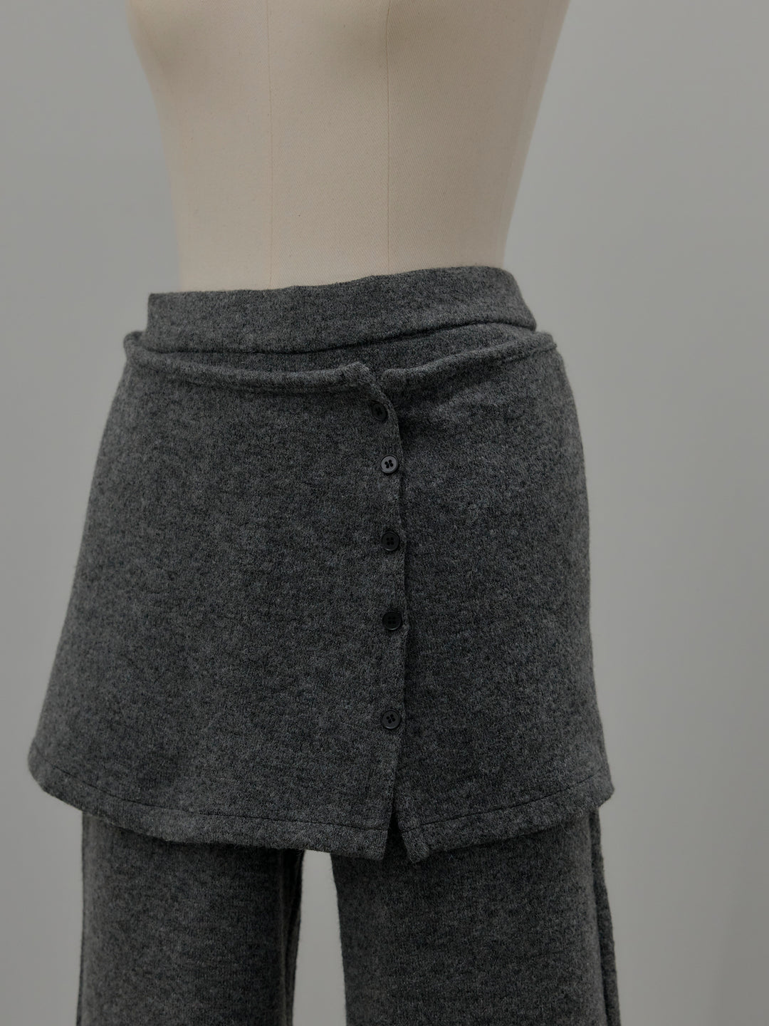 ミックスヤーンニットラップパンツ