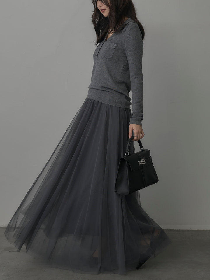 [予約]ボリュームチュールスカート【M】